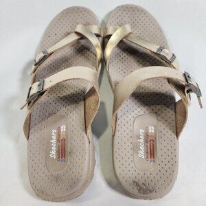 Skechers Outdoor Lifestyle Gold Metallic Sandals Size 10